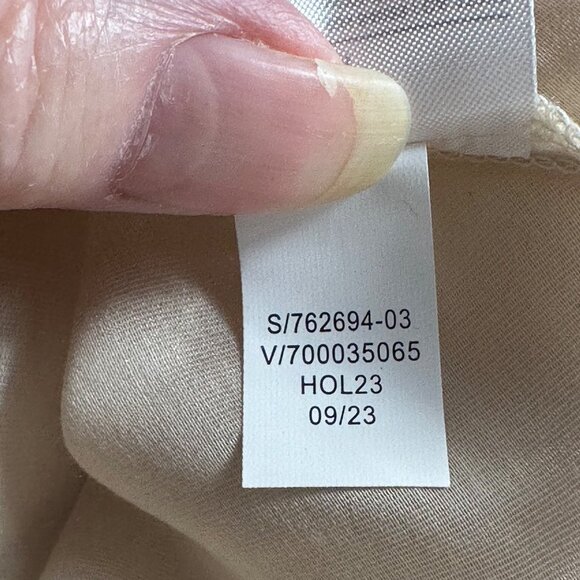 Banana Republic Womens Oyster Pearl Ruffle Neck Sheer Blouse SZ M Fairy Whimsy - Picture 9 of 9